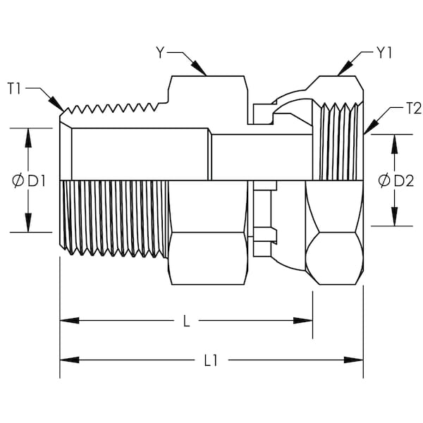 Male Pipe To Female Pipe Swivel Straight Stainless